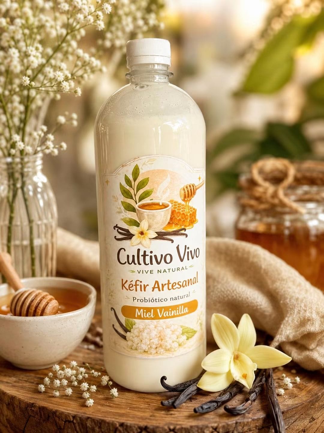 kéfir Miel Vainilla